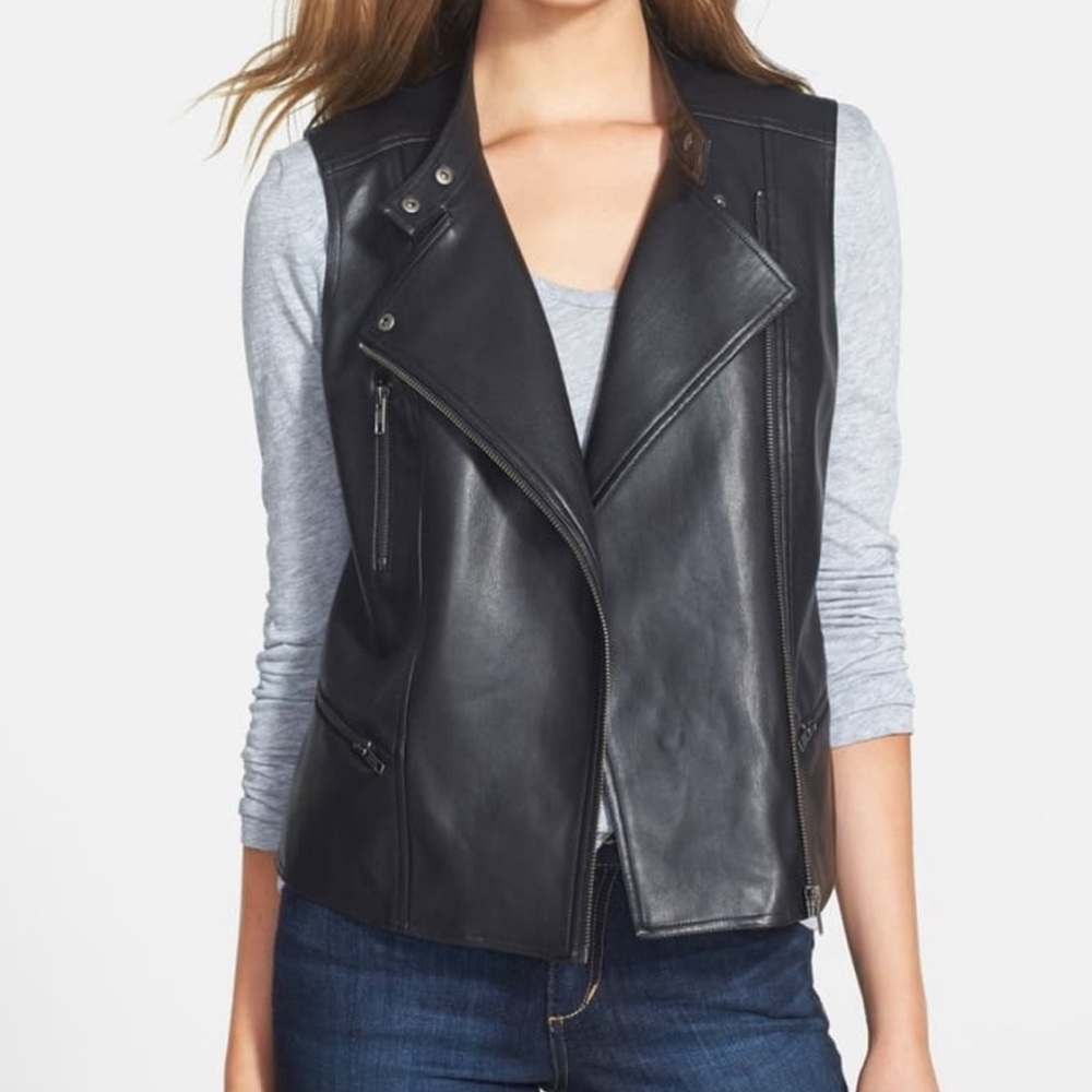 Cute and comfortable faux leather vest